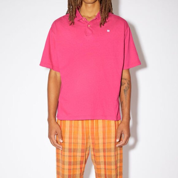 BNWT SS22 ACNE STUDIOS FACE MOTIF POLO SHIRT M - Picture 11 of 13